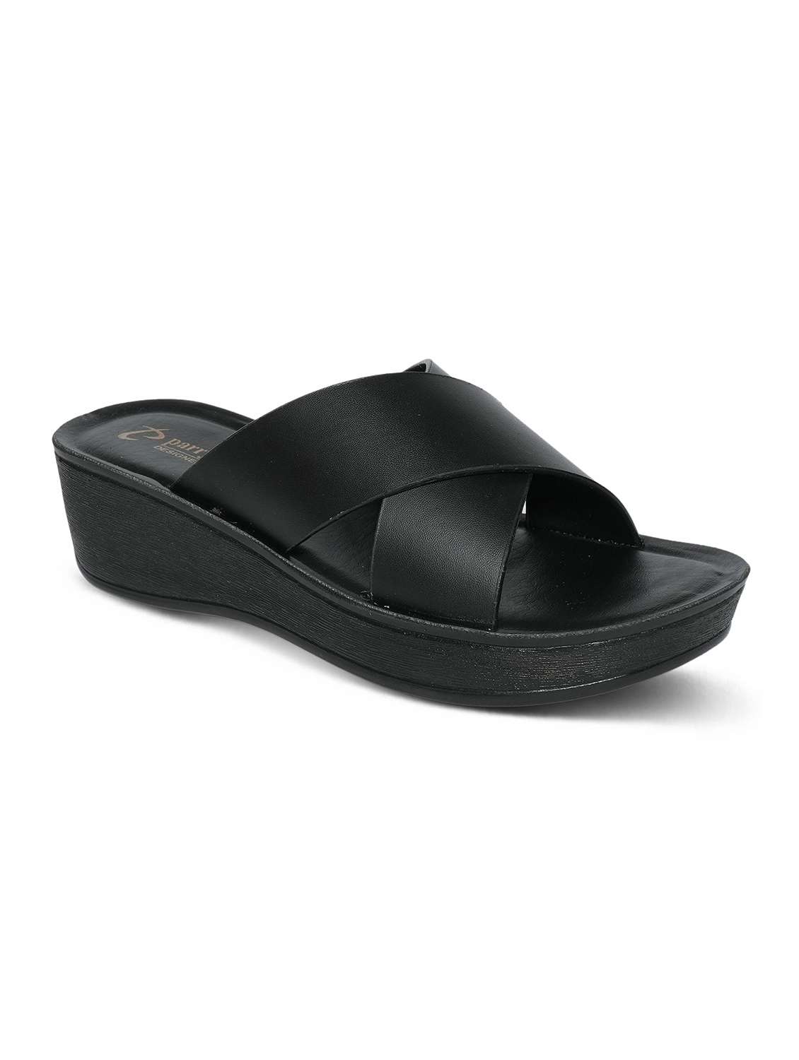 women black slip on wedge - 22543118 -  Standard Image - 2