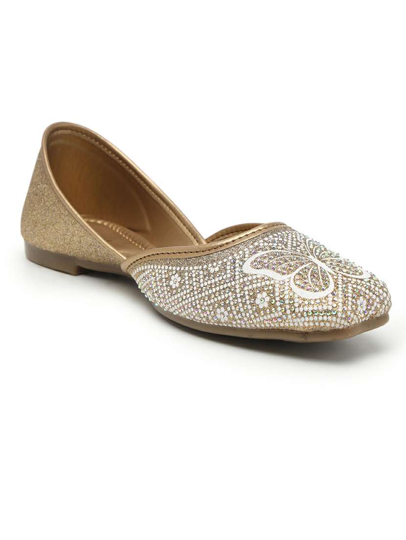 women embellished slip on jutis - 22543142 -  Standard Image - 2