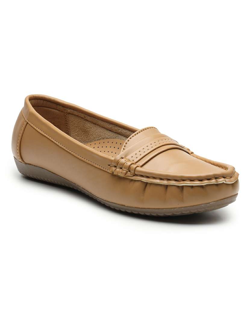 women beige slip on loafer - 22543168 -  Standard Image - 2