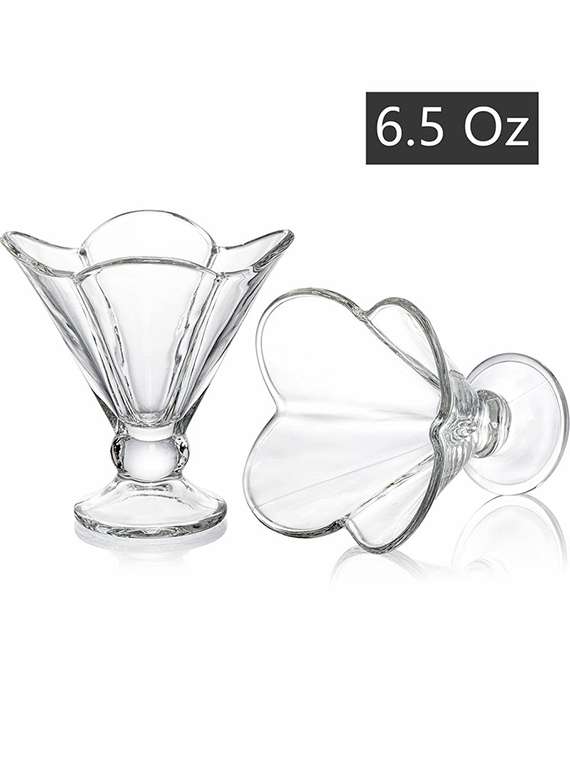 sweezy crystal deep flower ice cream cup set of 3 (175 ml) - 22543748 -  Standard Image - 2