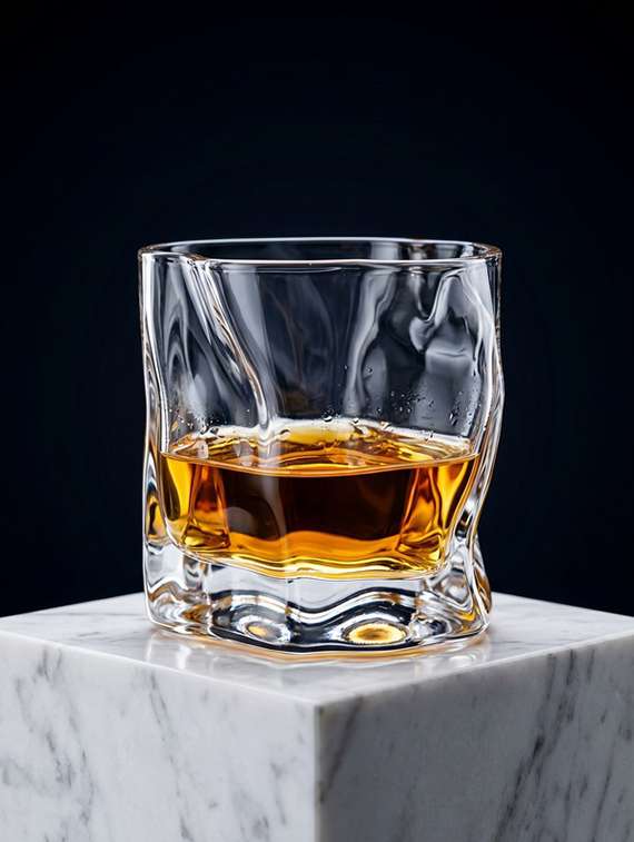 neutral glass whiskey glasses set - dishwasher safe
