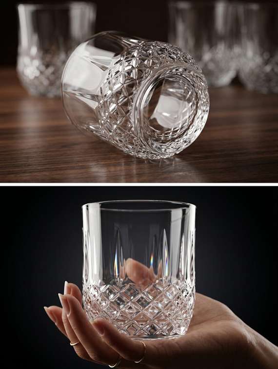 pack of 2 clear glass whiskey glasses - 22543818 -  Standard Image - 2