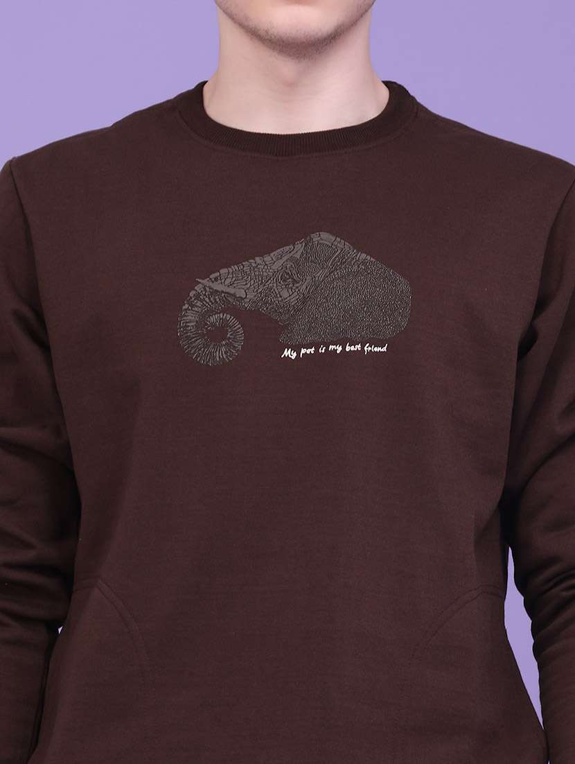 Men Printed Long Sleeves Regular Fit Sweatshirt - 22544020 -  Standard Image - 2