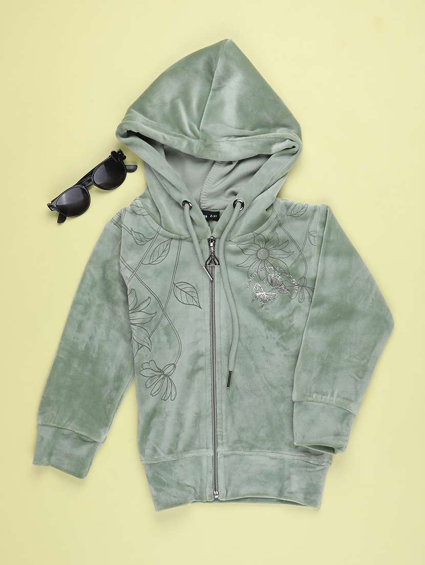 Girls Printed Long Sleeves Hooded Sweatshirt - 22546148 -  Standard Image - 2