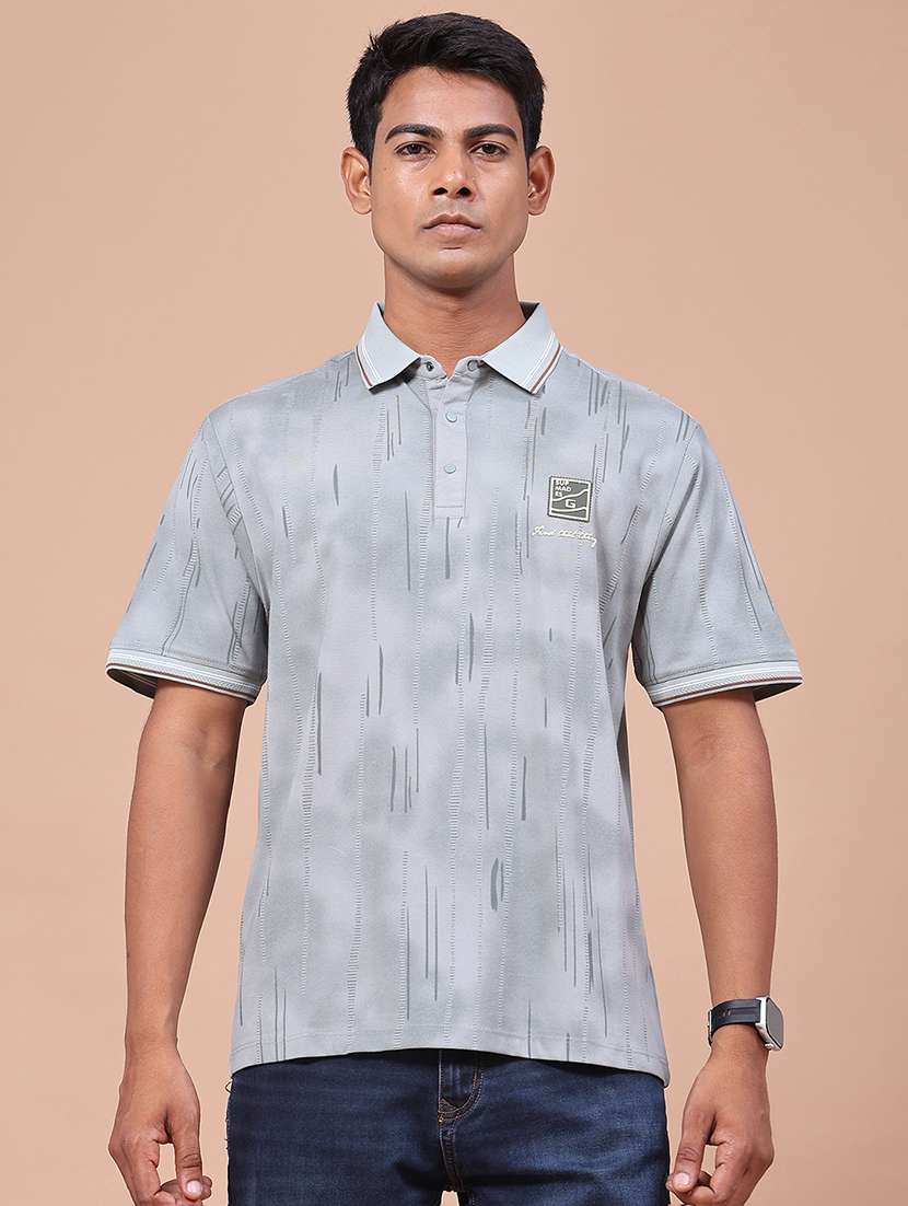 Men Printed Short Sleeves Polo T-shirt - 22546809 -  Standard Image - 2