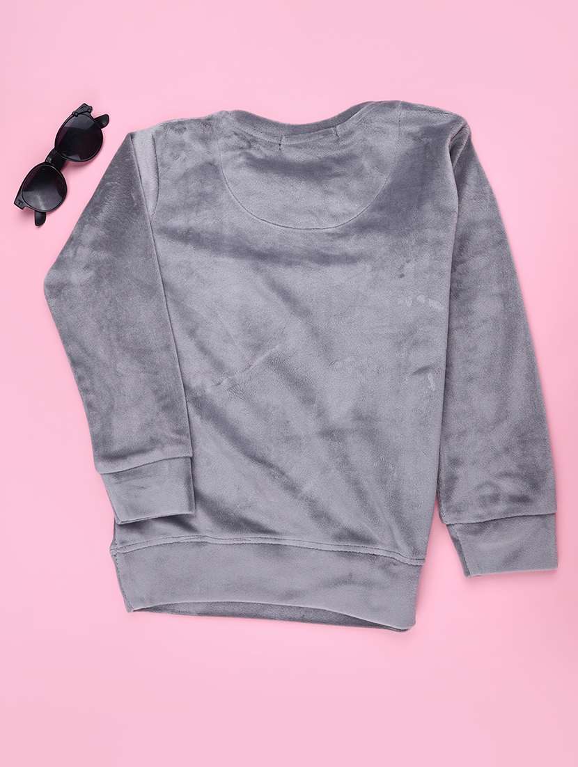 Girls Printed Long Sleeves Regular Fit Sweatshirt - 22547163 -  Standard Image - 2