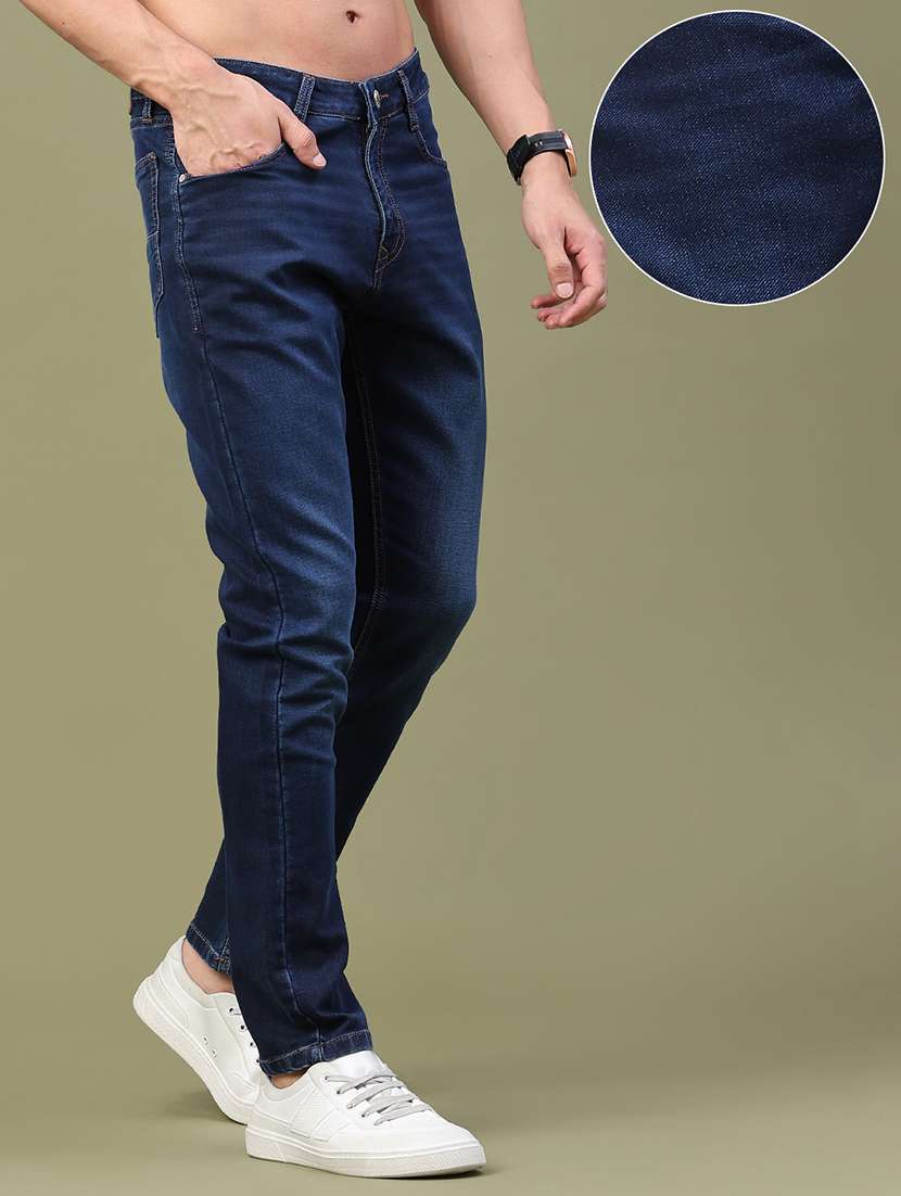 Men Washed Mid Rise Full Length Slim Fit Jeans - 22547490 -  Standard Image - 2
