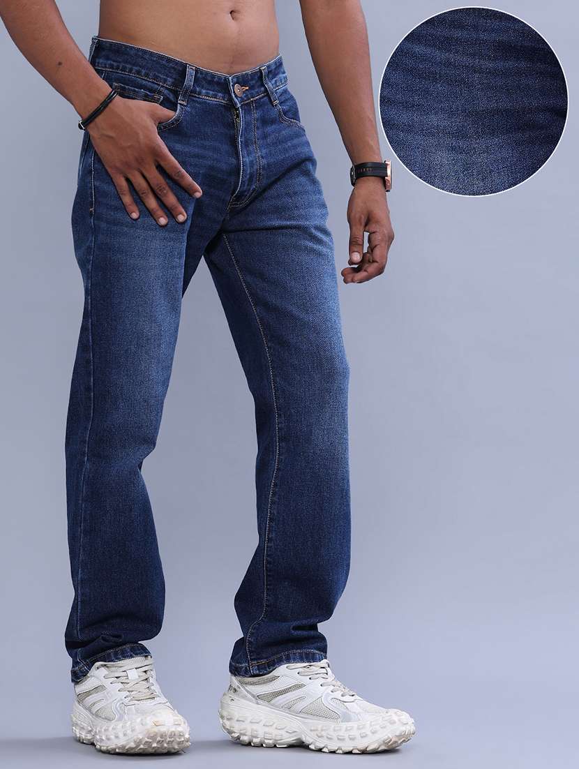men washed mid rise full length straight jeans - 22547495 -  Standard Image - 2