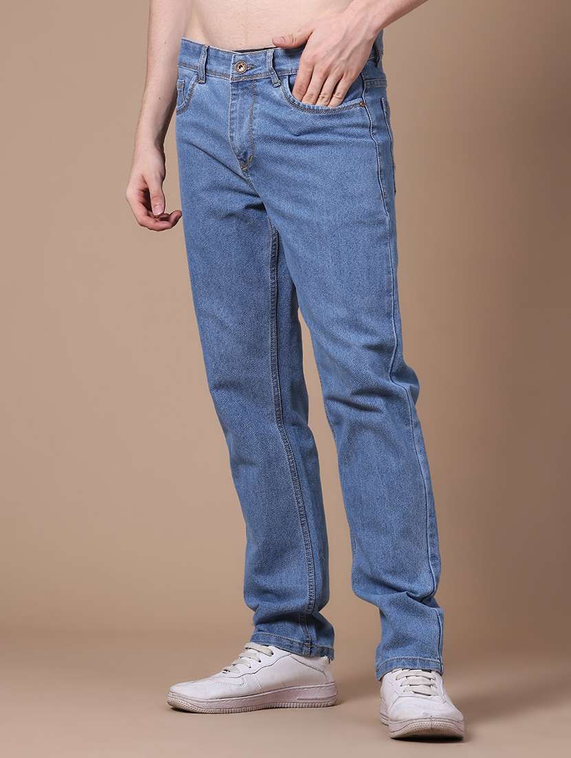 Men Washed Mid Rise Full Length Straight Jeans - 22547518 -  Standard Image - 2