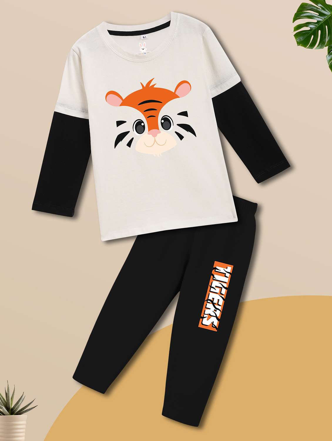 boys printed long sleeves nightwear set