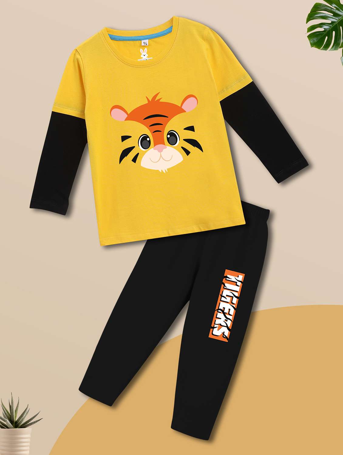 boys printed long sleeves nightwear set