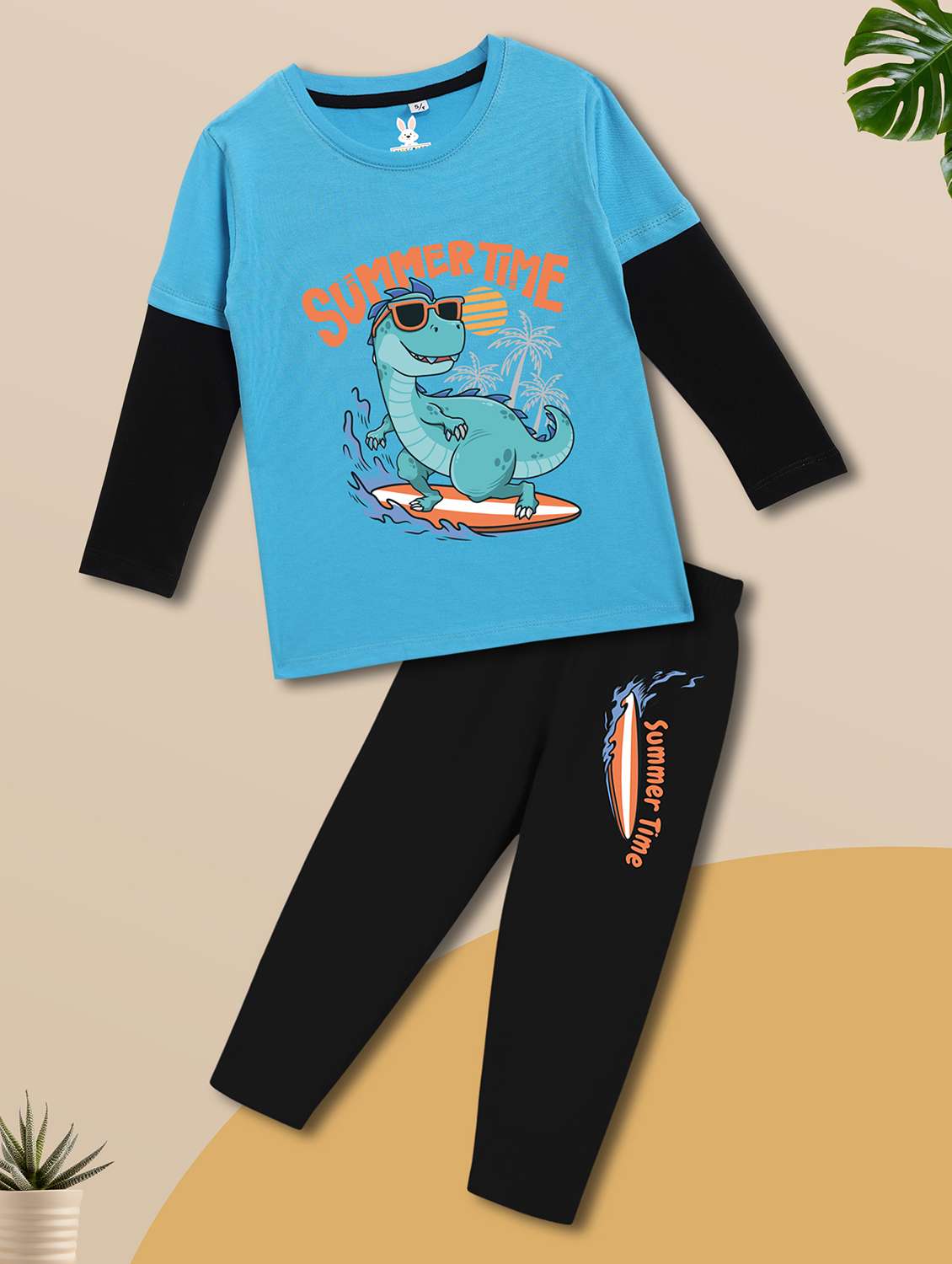 boys pack of 2 printed long sleeves nightwear set - 22547733 -  Standard Image - 2