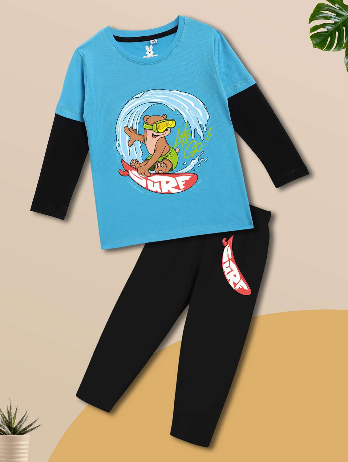 Boys Pack Of 2 Printed Long Sleeves Nightwear Set - 22547734 -  Standard Image - 2