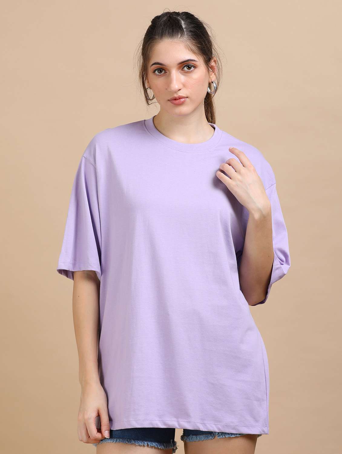 women printed short sleeves oversized t-shirt - 22547933 -  Standard Image - 2