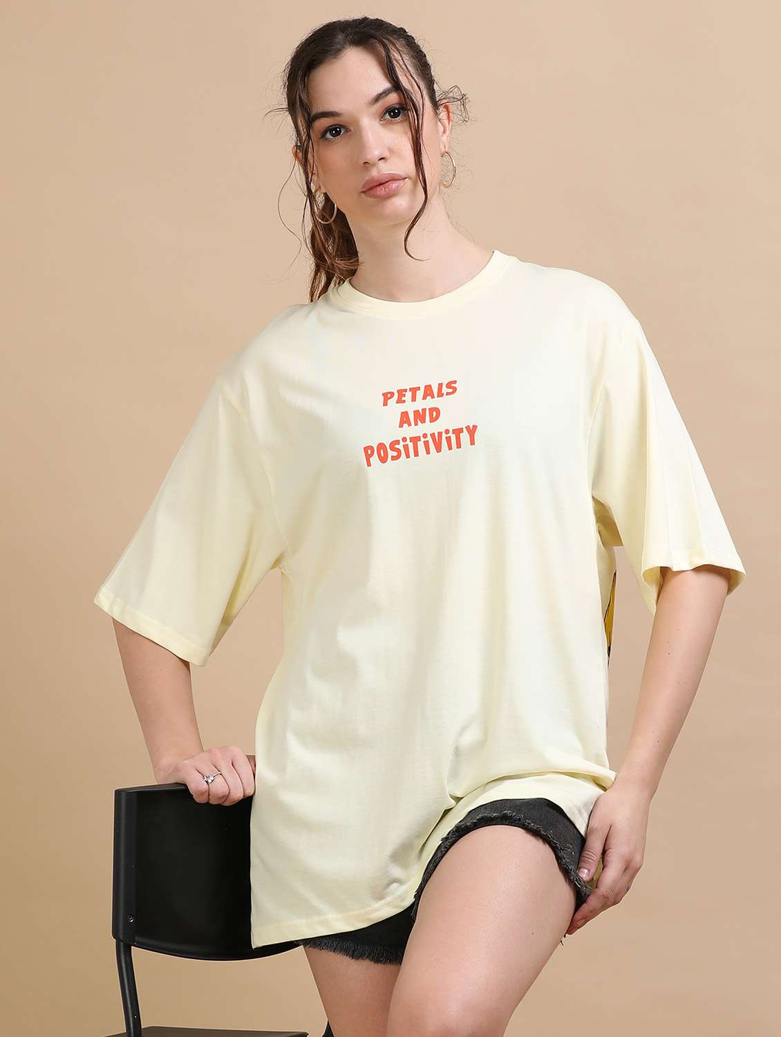 women printed short sleeves oversized t-shirt - 22547957 -  Standard Image - 2