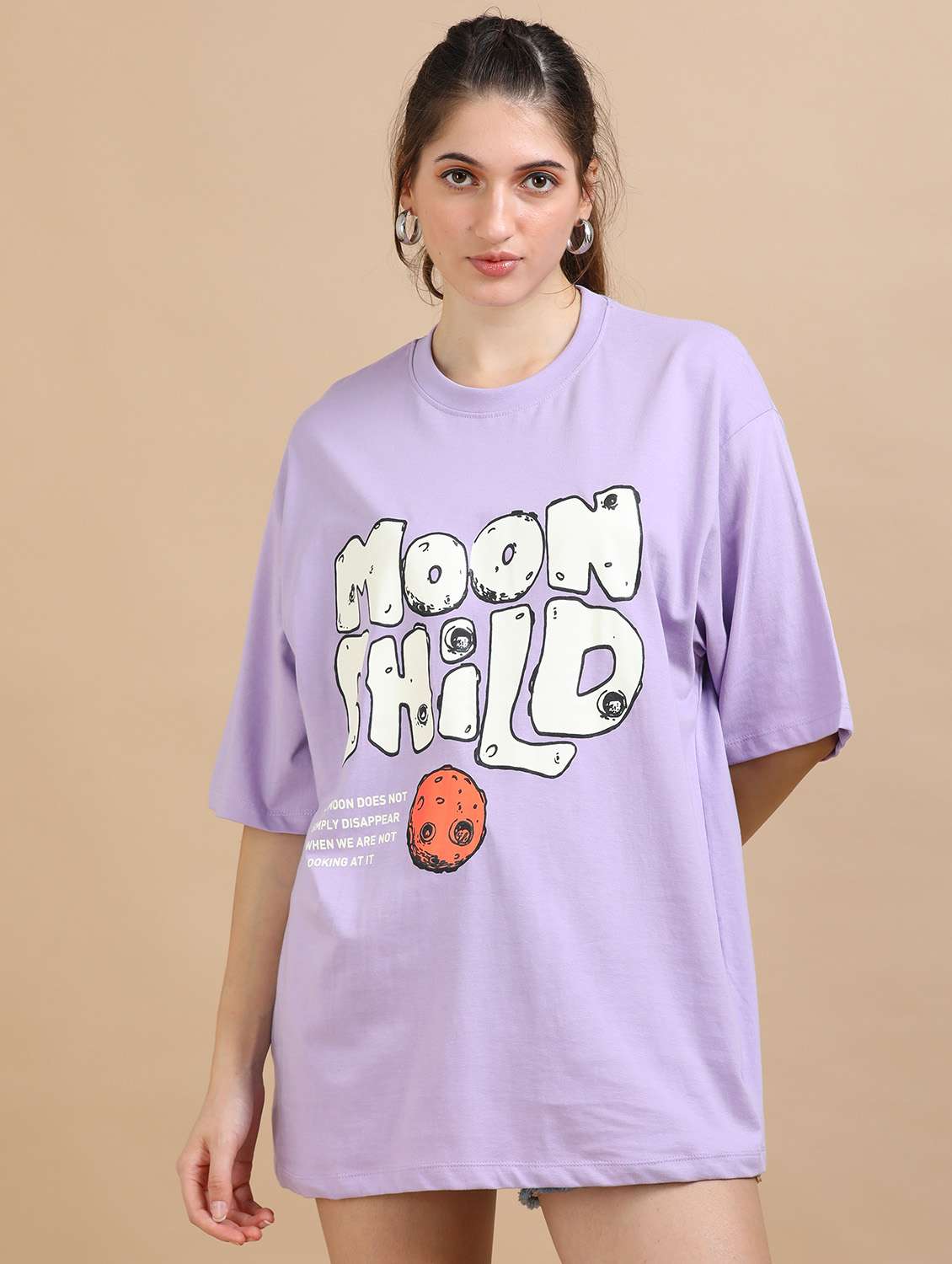 Women Printed Short Sleeves Oversized T-shirt - 22547973 -  Standard Image - 2