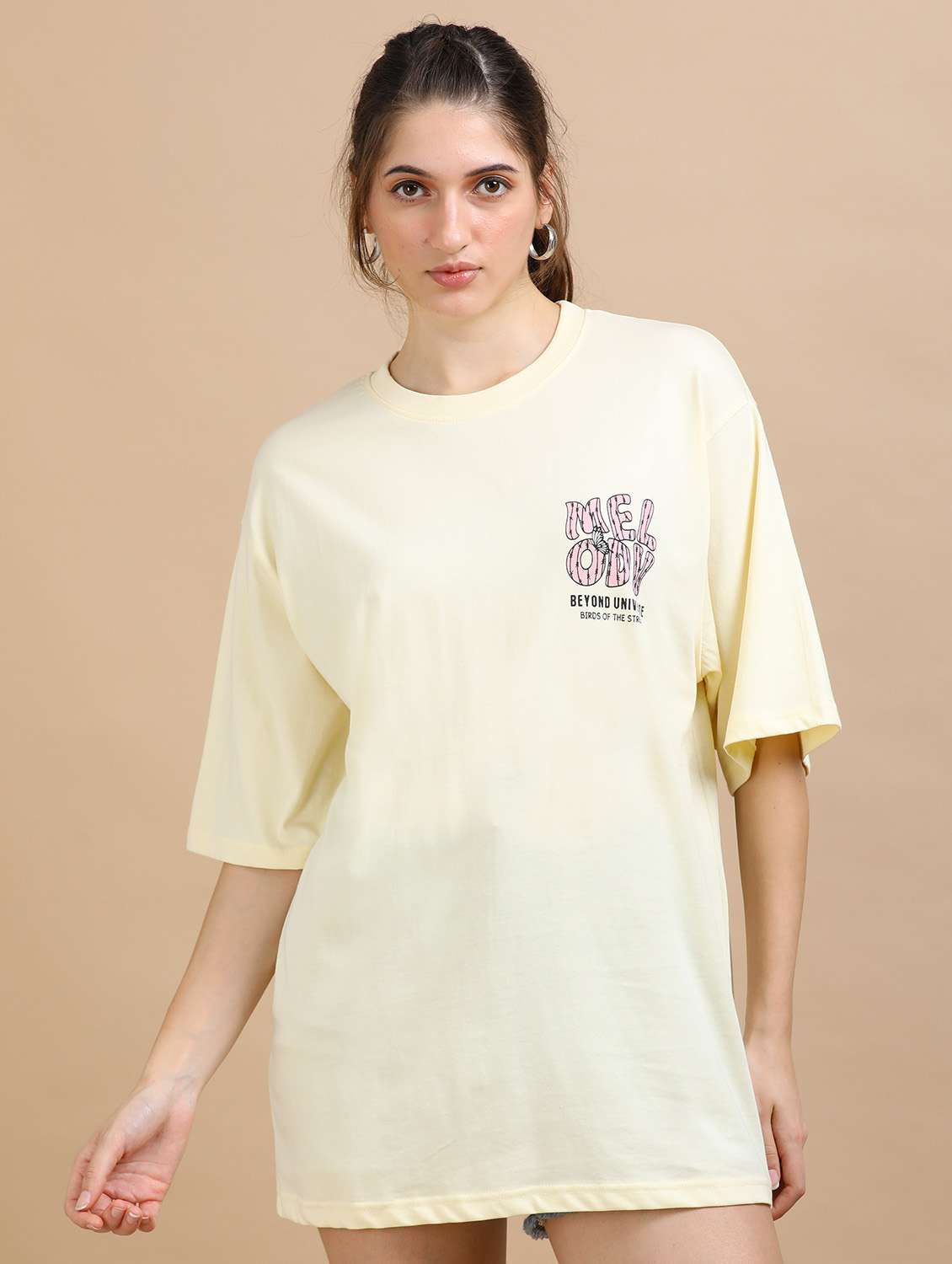 women printed short sleeves oversized t-shirt - 22547980 -  Standard Image - 2