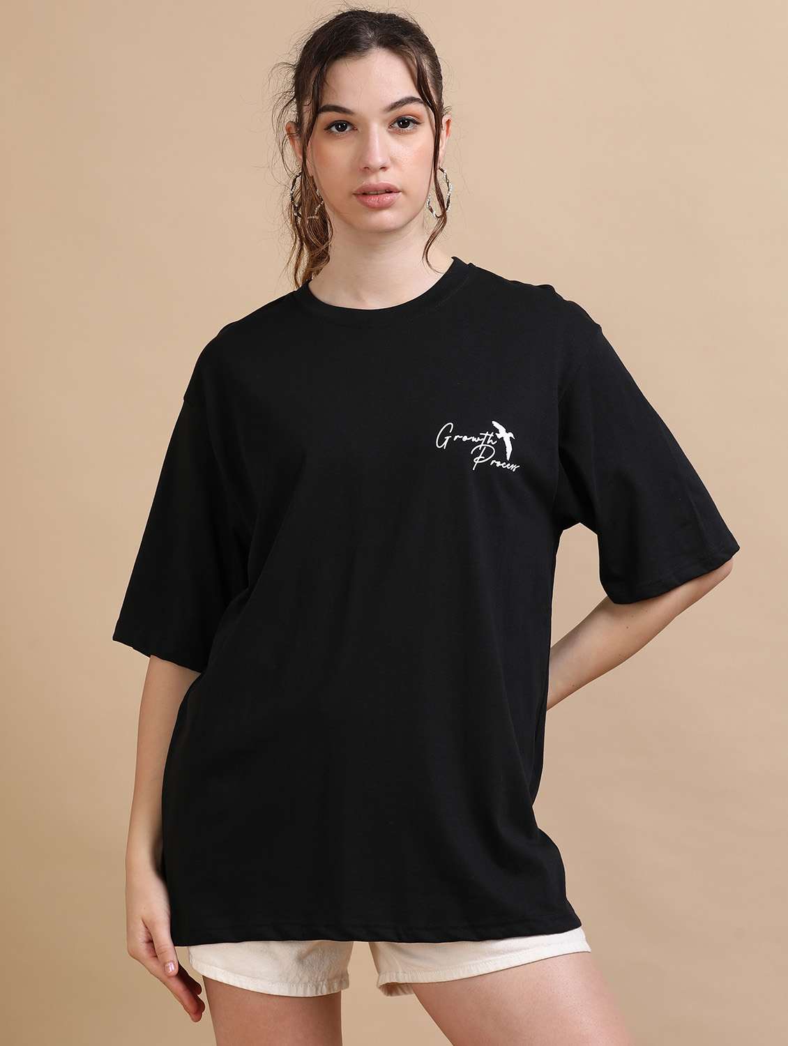 women printed short sleeves oversized t-shirt - 22547984 -  Standard Image - 2