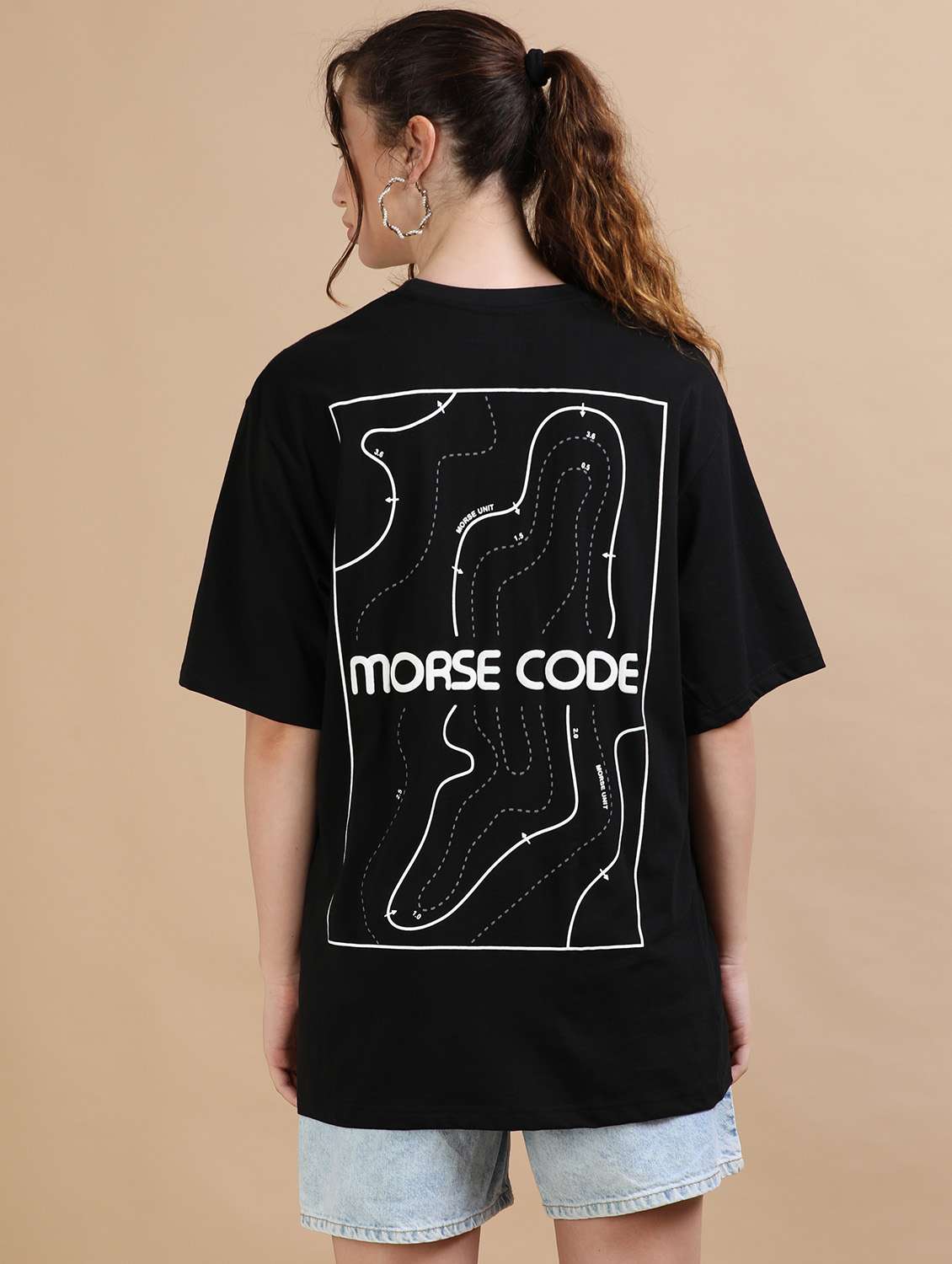 women printed short sleeves oversized t-shirt