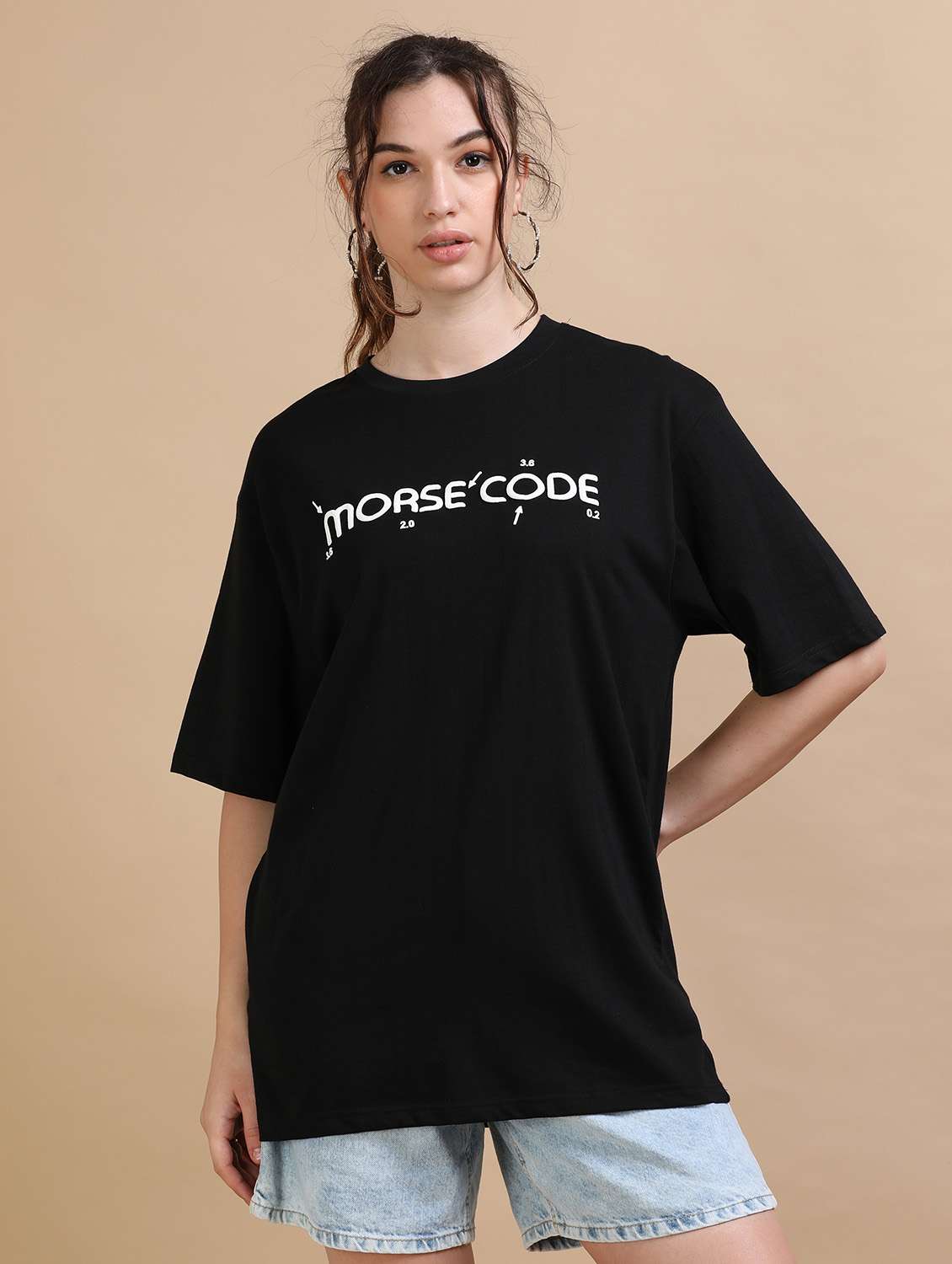 women printed short sleeves oversized t-shirt - 22547986 -  Standard Image - 2