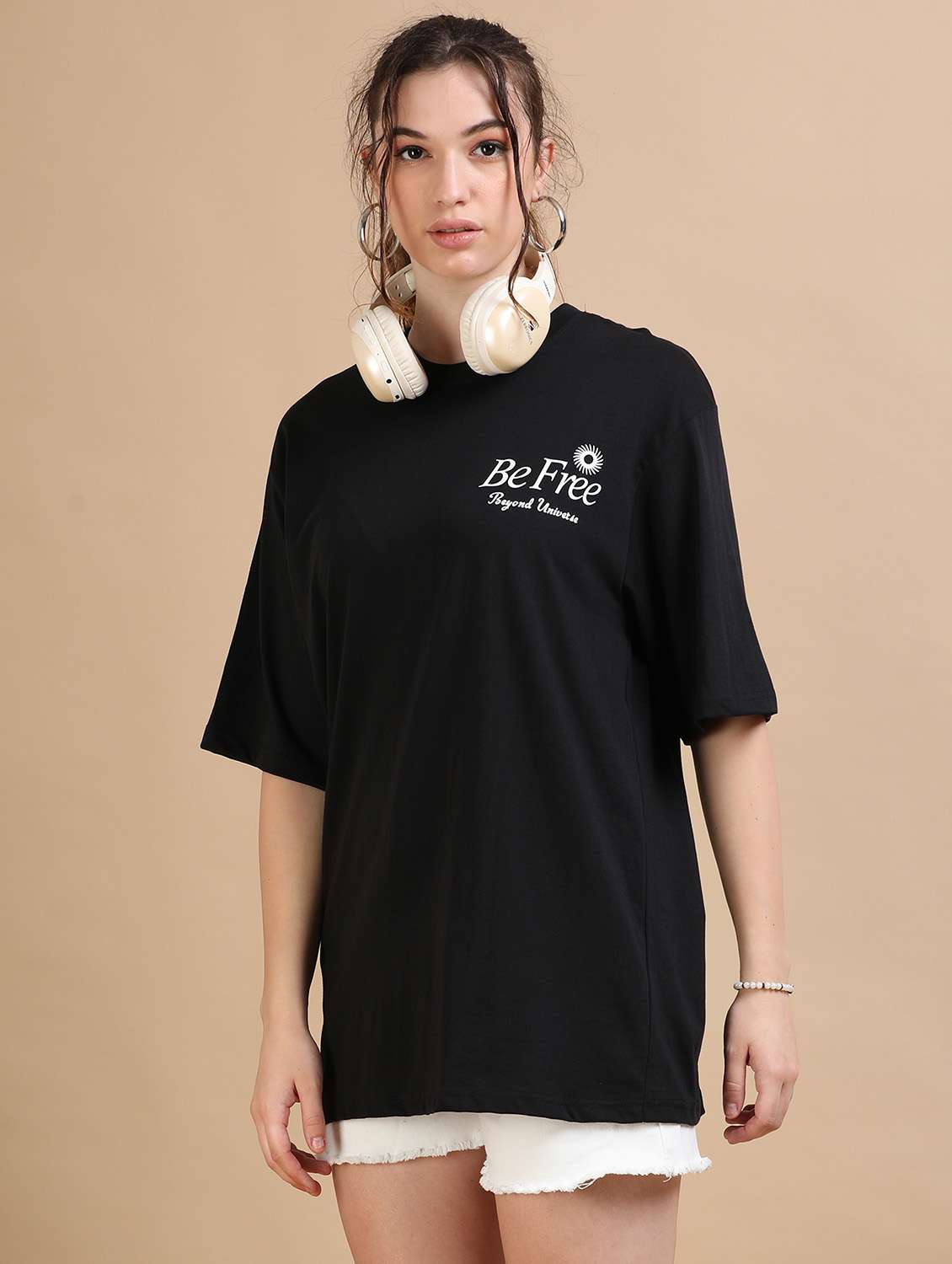women printed short sleeves oversized t-shirt - 22547990 -  Standard Image - 2