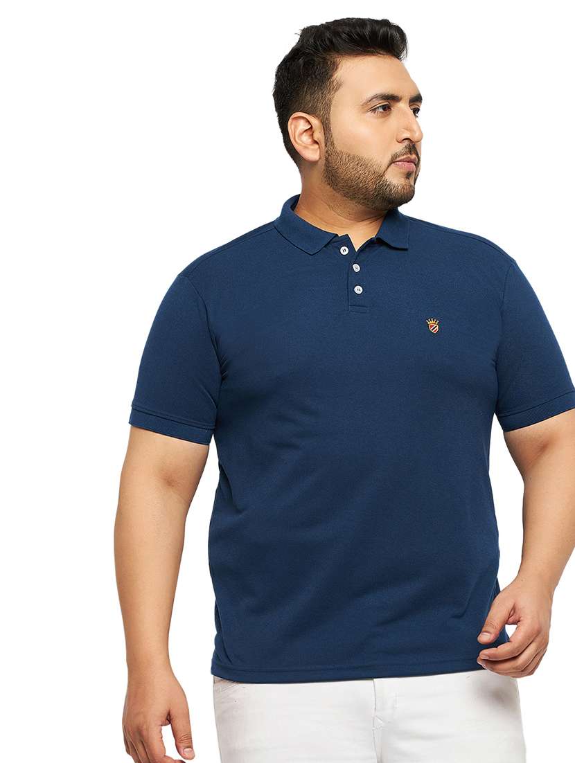 men solid short sleeve regular fit polo t-shirt