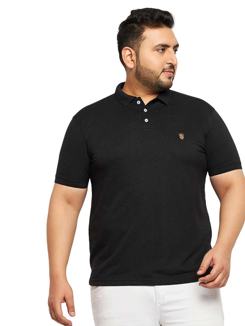 men solid short sleeve regular fit polo t-shirt