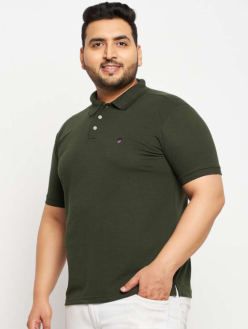 Men Solid Short Sleeve Regular Fit Polo T-shirt - 22548038 -  Standard Image - 2