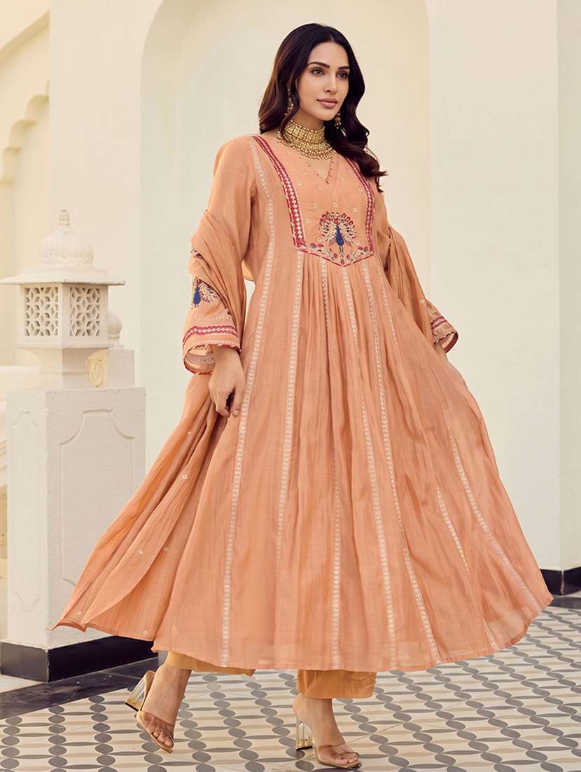 women embroidered long sleeve kurta pant with dupatta set - 22548120 -  Standard Image - 2