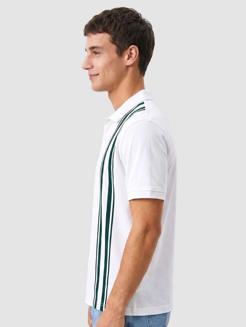 men taped short sleeves polo t-shirt - 22548263 -  Standard Image - 2