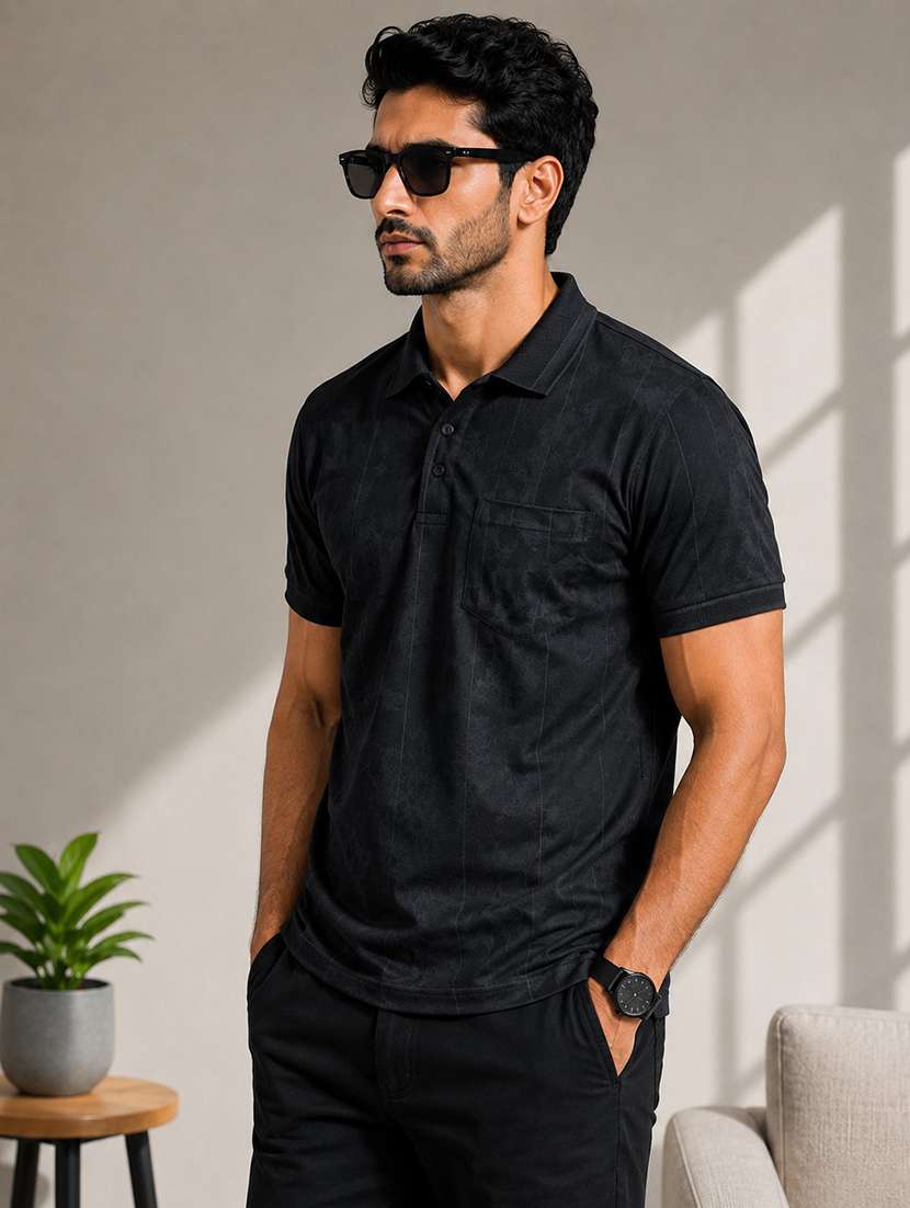 men printed short sleeves polo t-shirt - 22548300 -  Standard Image - 2