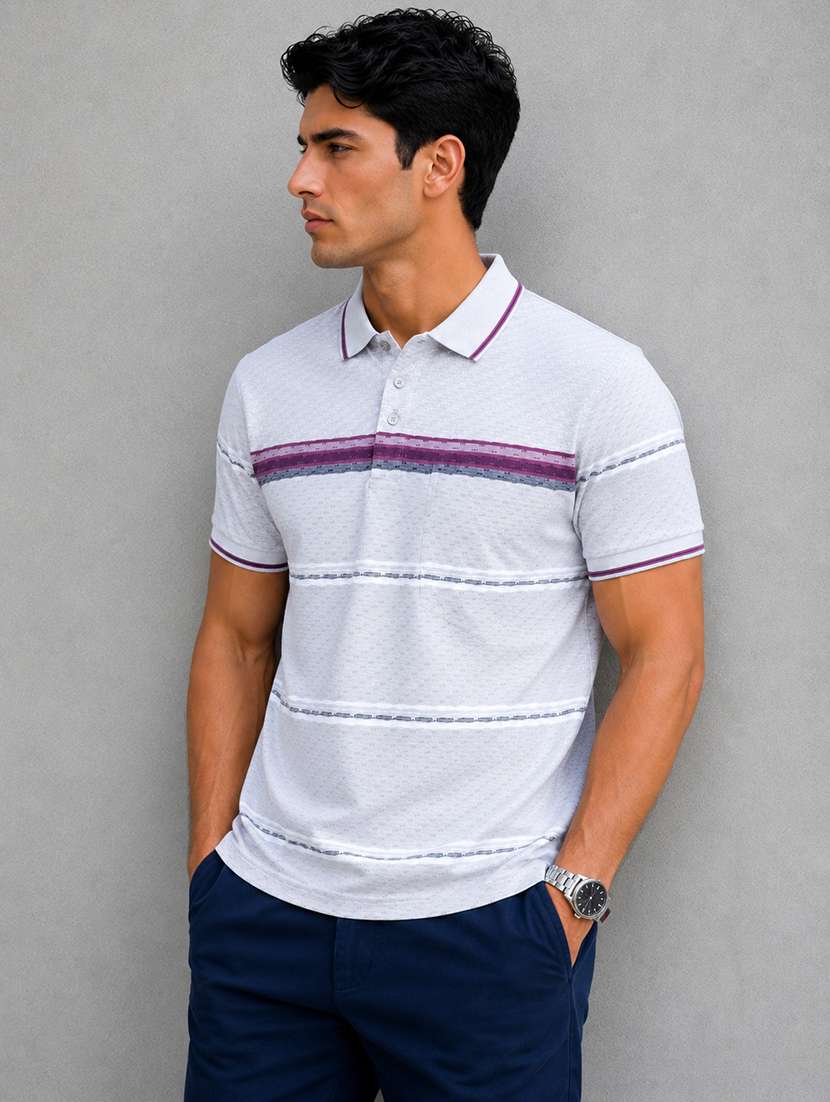 men printed short sleeves polo t-shirt - 22548312 -  Standard Image - 2
