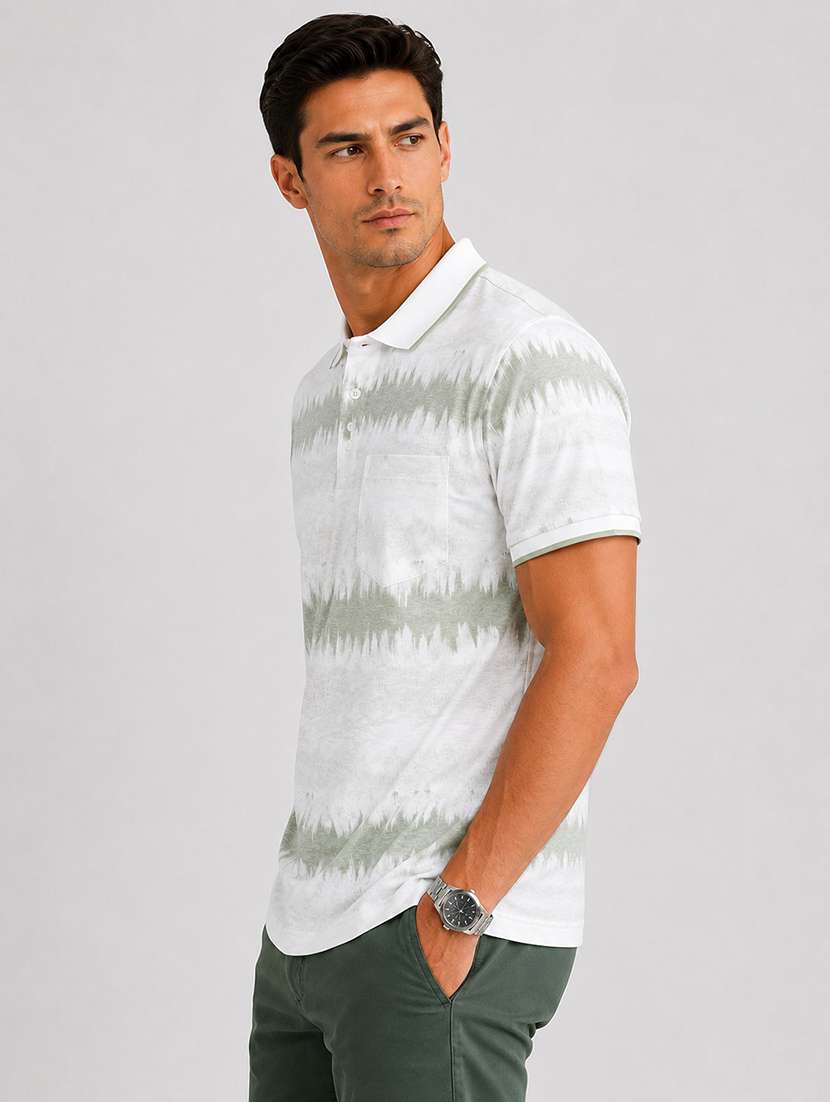 men printed short sleeves polo t-shirt - 22548319 -  Standard Image - 2