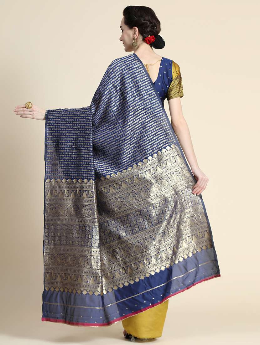 women self design half & half saree with blouse - 22548535 -  Standard Image - 2
