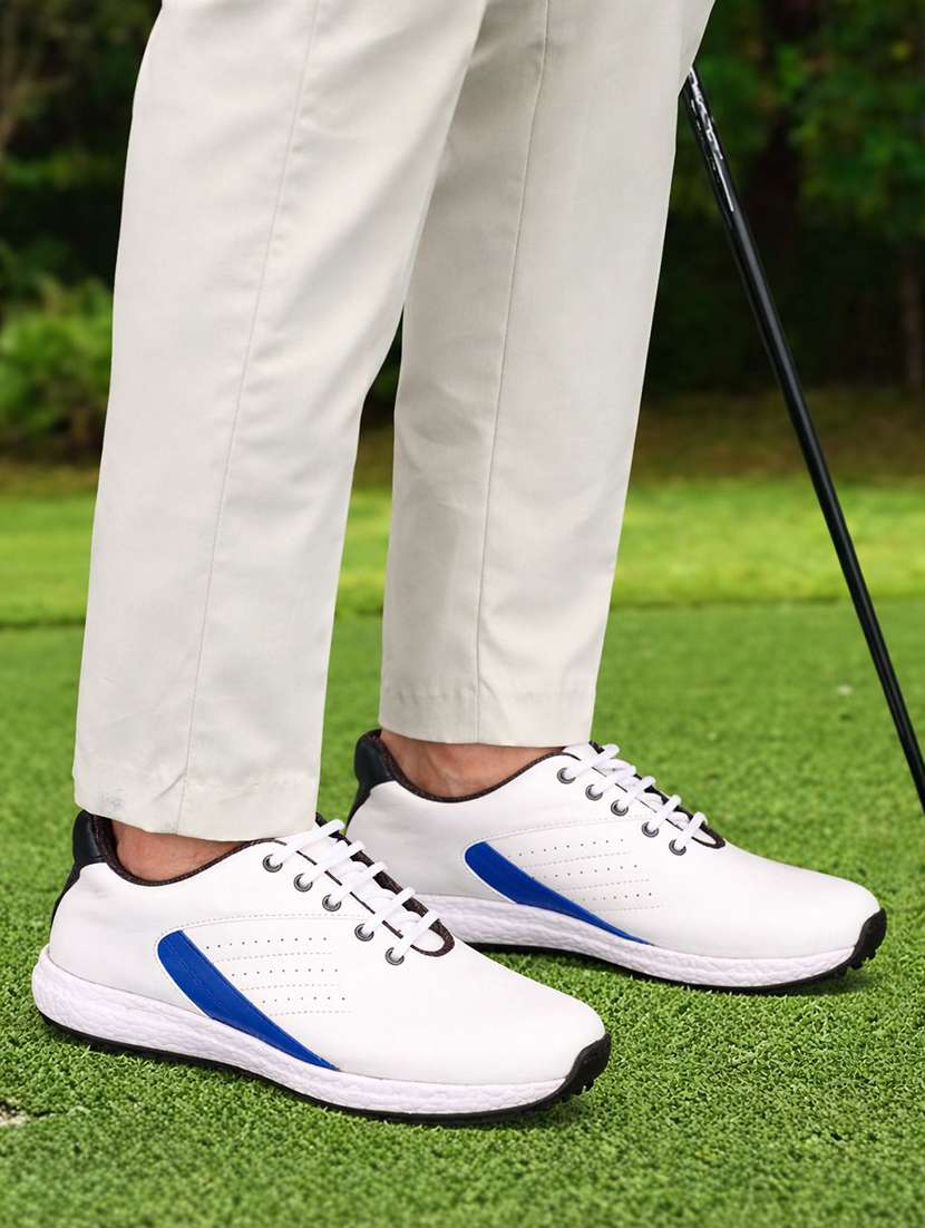 Men Solid Lace Up Sport Shoes - 22548755 -  Standard Image - 2