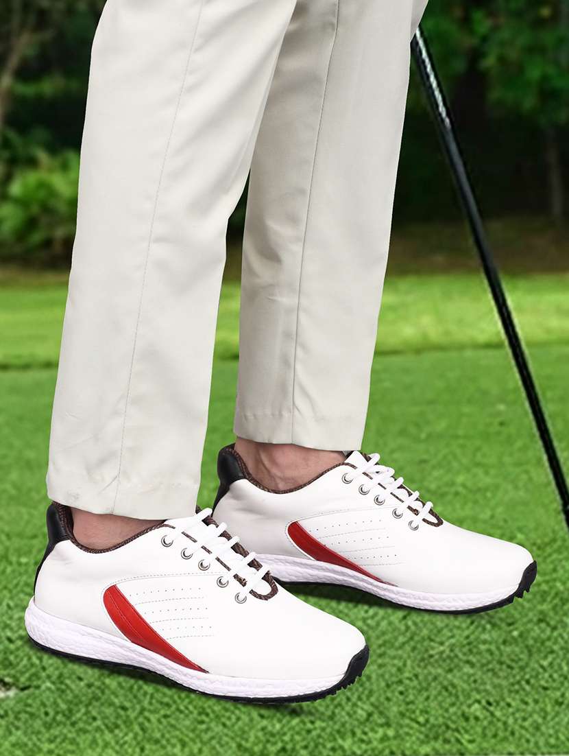 Men Solid Lace Up Sport Shoes - 22548756 -  Standard Image - 2