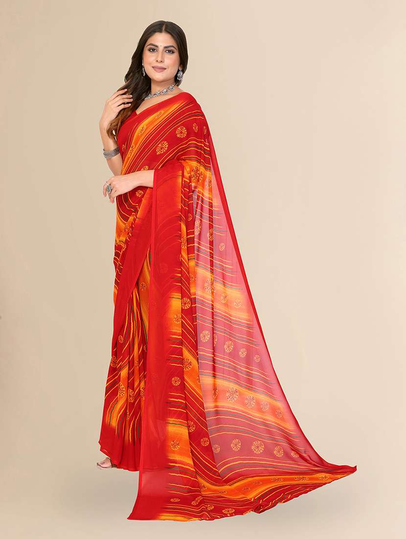 women printed casual wear saree with blouse - 22548861 -  Standard Image - 2