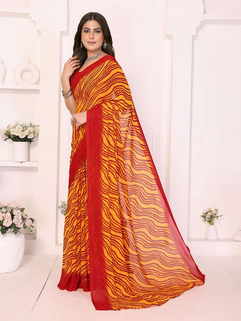 women printed casual wear saree with blouse - 22548886 -  Standard Image - 2