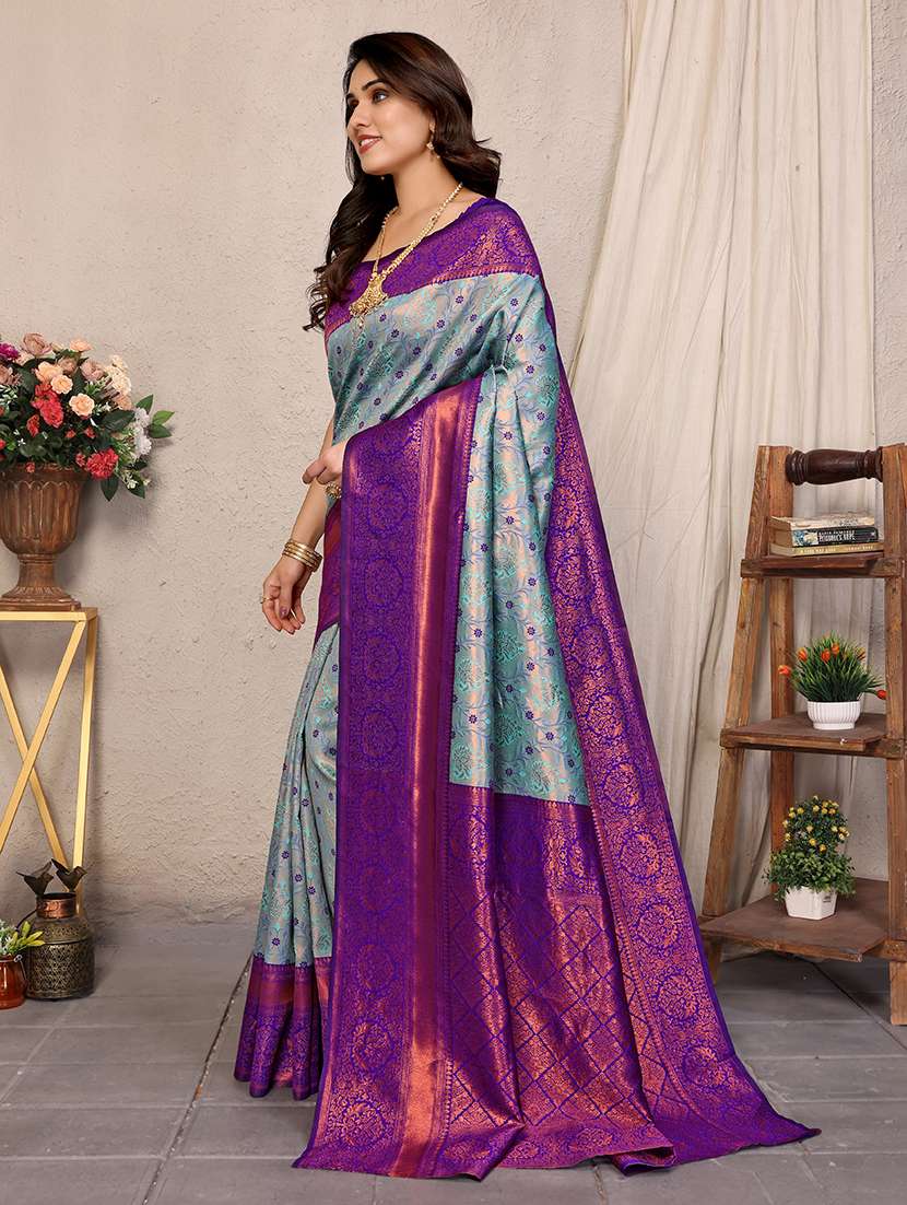Women Self Design Banarasi Saree With Blouse - 22548989 -  Standard Image - 2