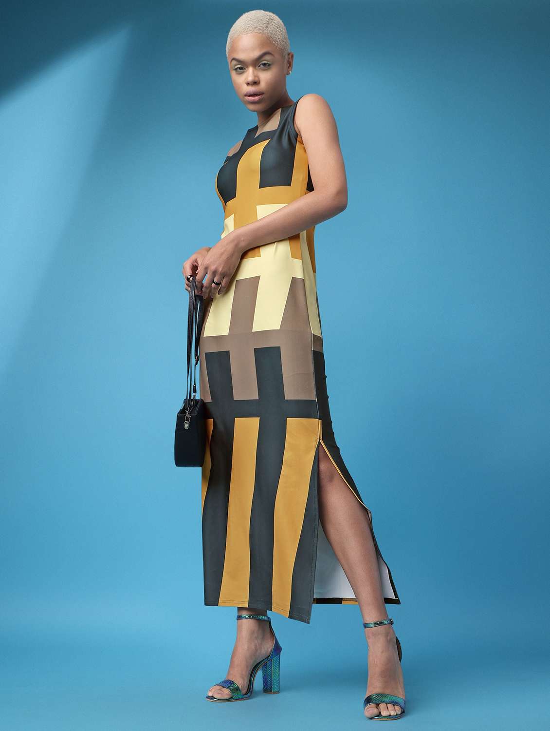 women printed sleeveless sheath dress - 22549309 -  Standard Image - 2