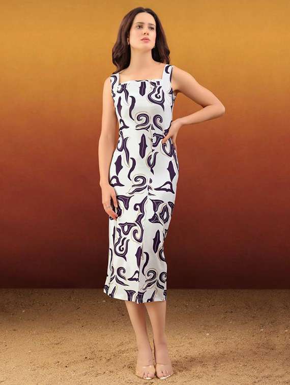 women printed sleeveless bodycon dress - 22549334 -  Standard Image - 2