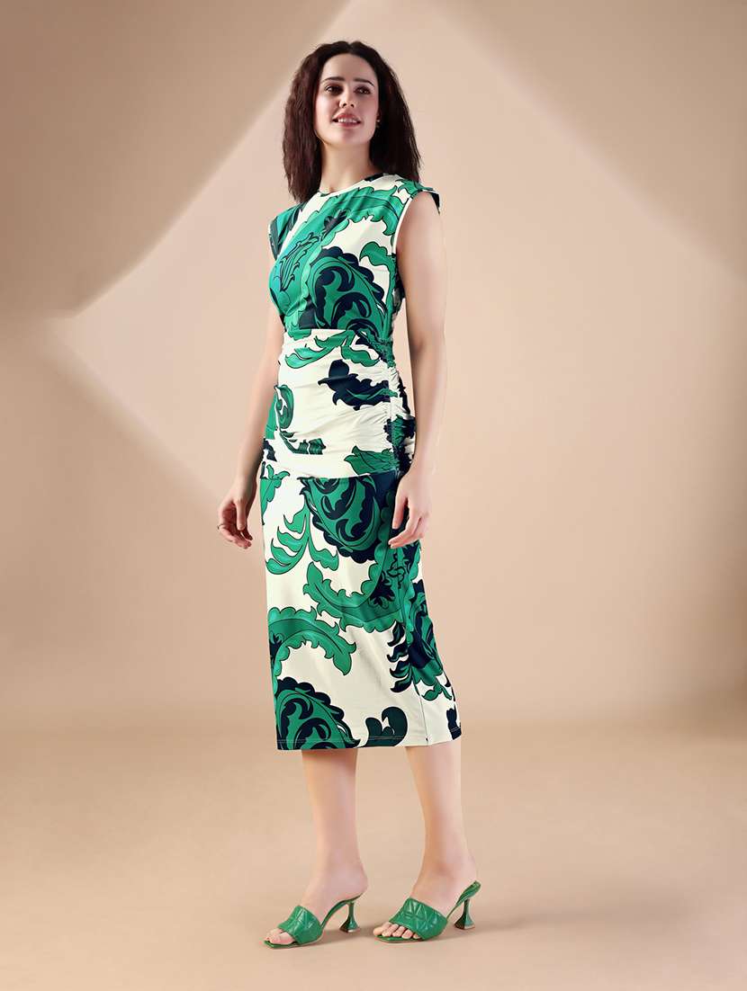 women printed sleeveless bodycon dress - 22549355 -  Standard Image - 2