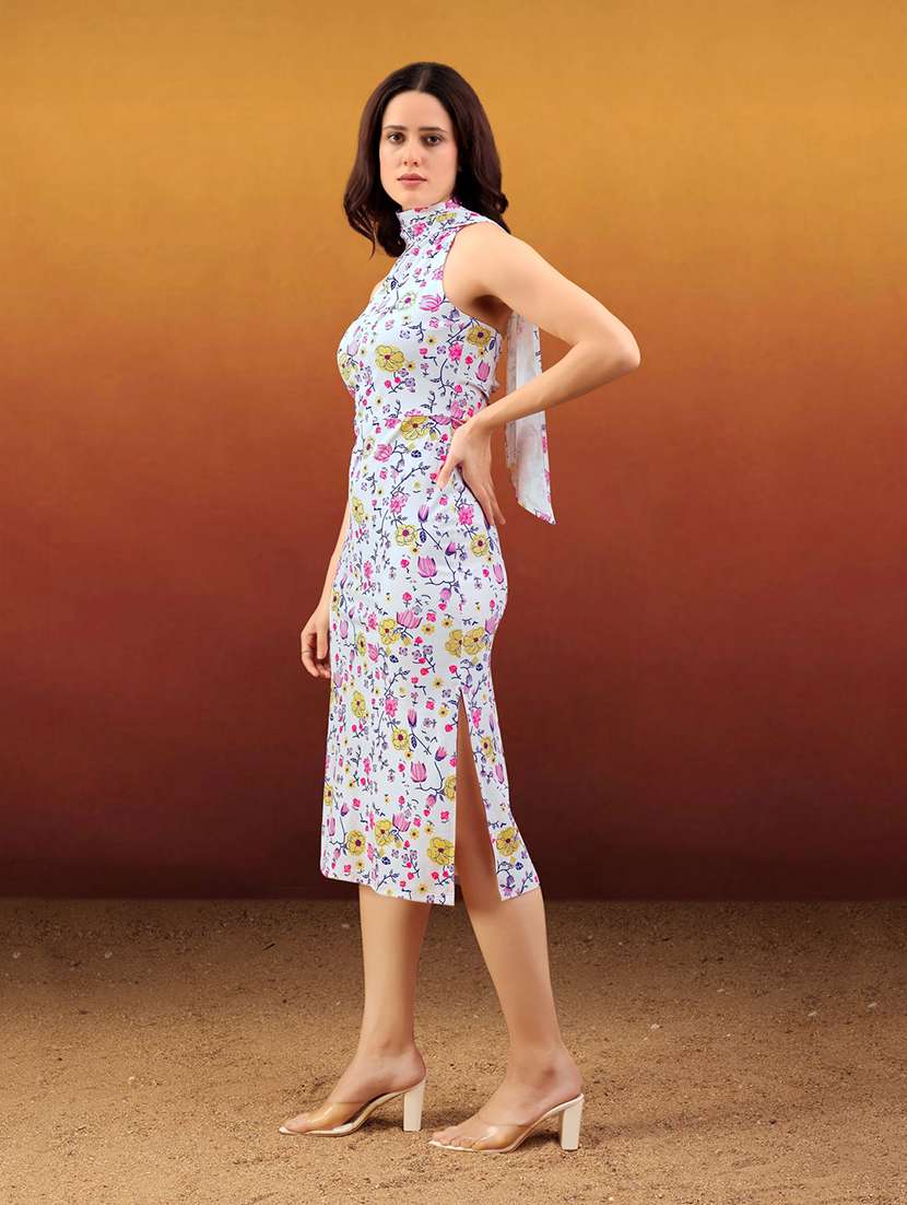 women printed sleeveless bodycon dress - 22549360 -  Standard Image - 2