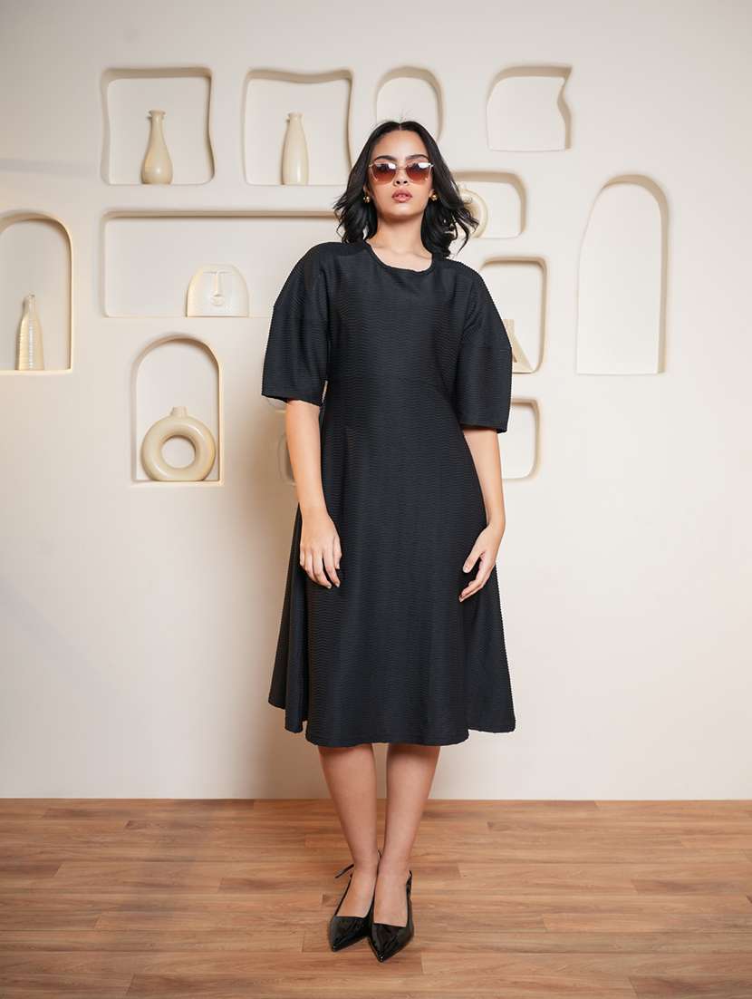 women self design short sleeves a-line dress - 22549501 -  Standard Image - 2