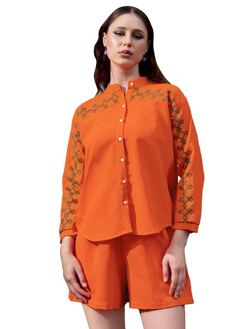 women embroidered long sleeves regular shirt - 22549551 -  Standard Image - 2