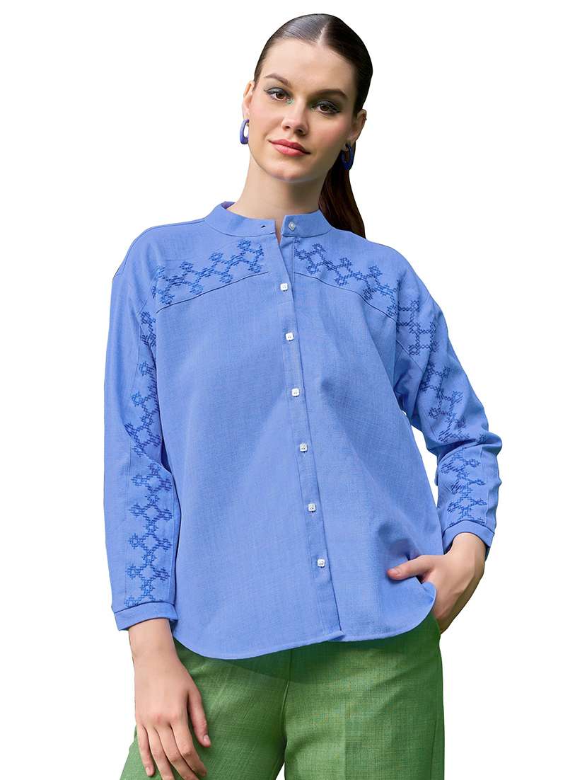 Women Embroidered Long Sleeves Regular Shirt - 22549552 -  Standard Image - 2