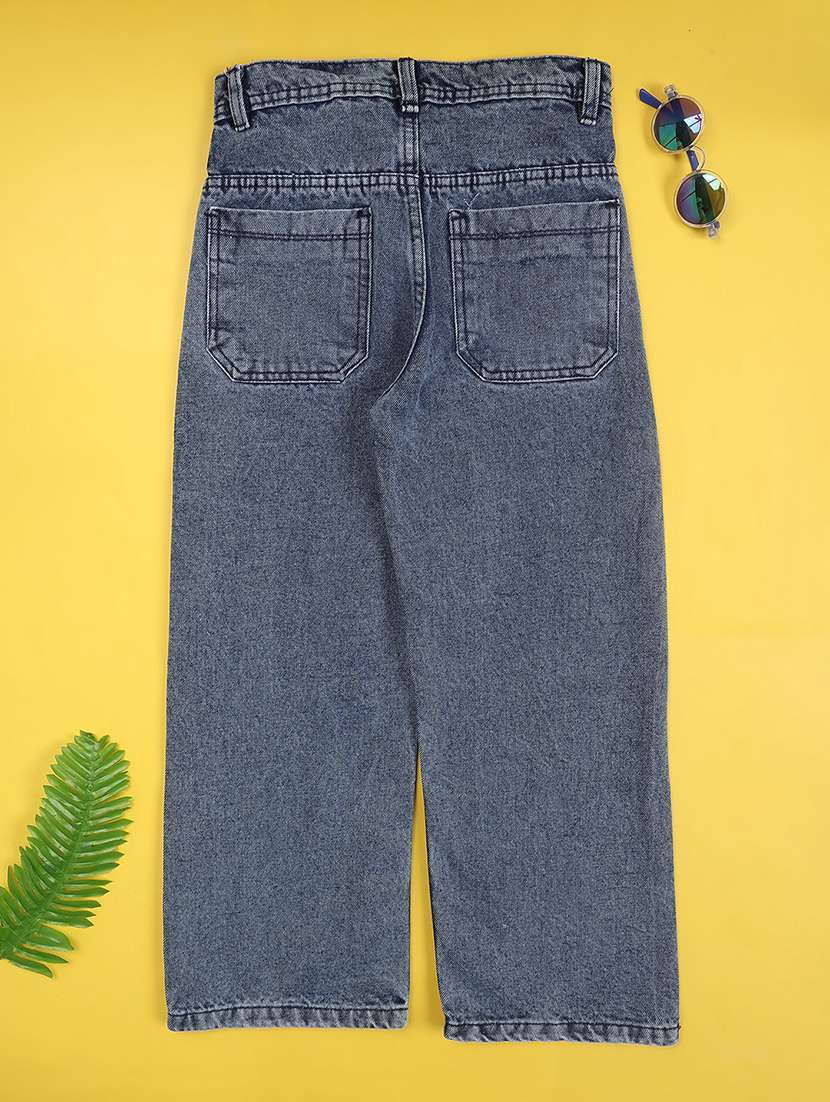 boys washed mid rise straight fit jeans - 22549564 -  Standard Image - 2