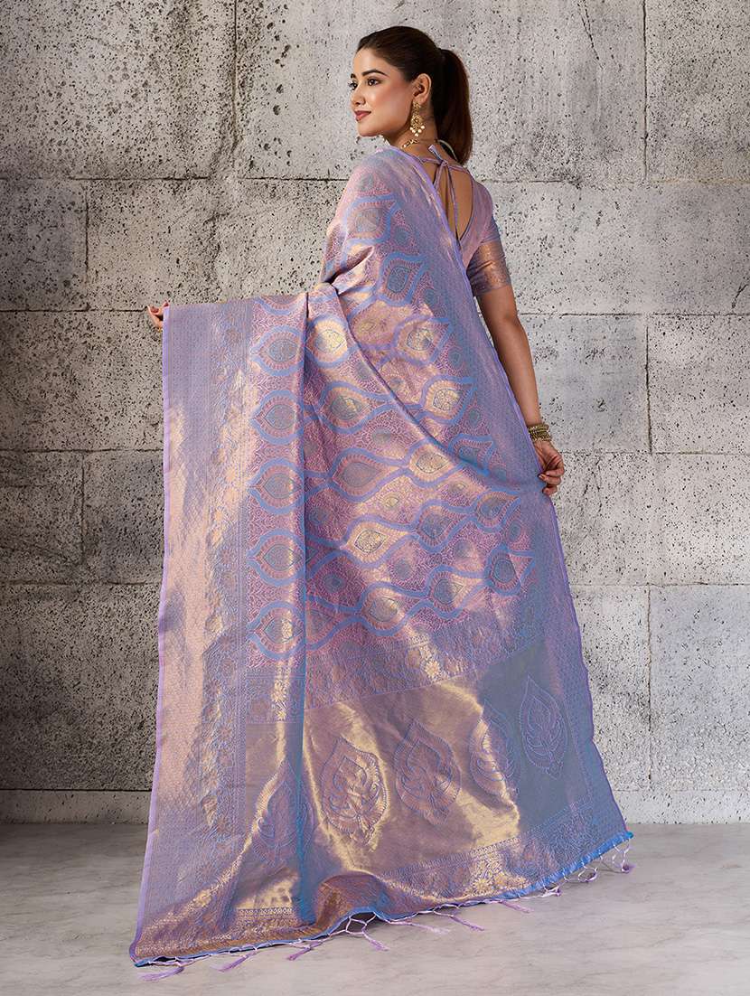 Women Self Design Kanjivaram Saree With Blouse - 22549726 -  Standard Image - 2