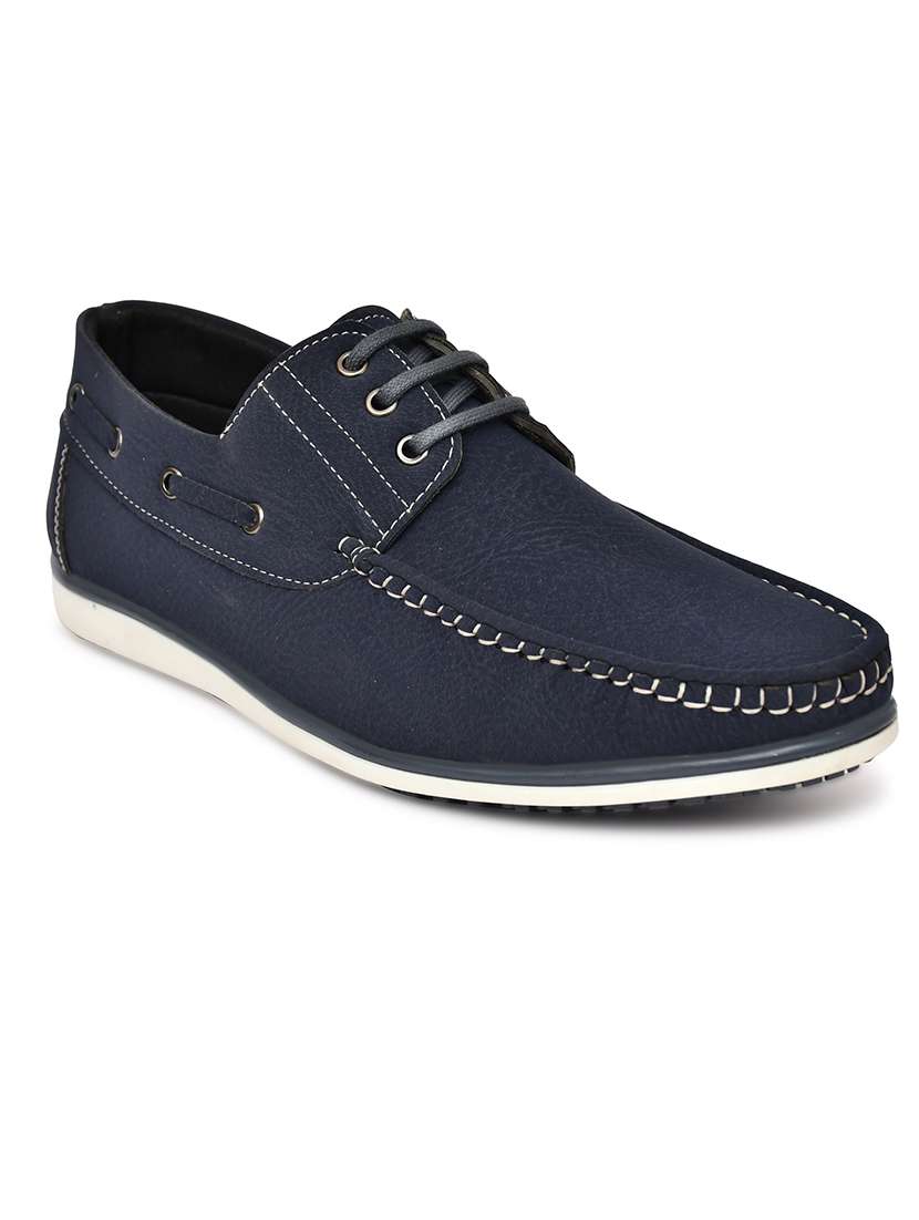 men solid lace up boat shoes - 22549881 -  Standard Image - 2