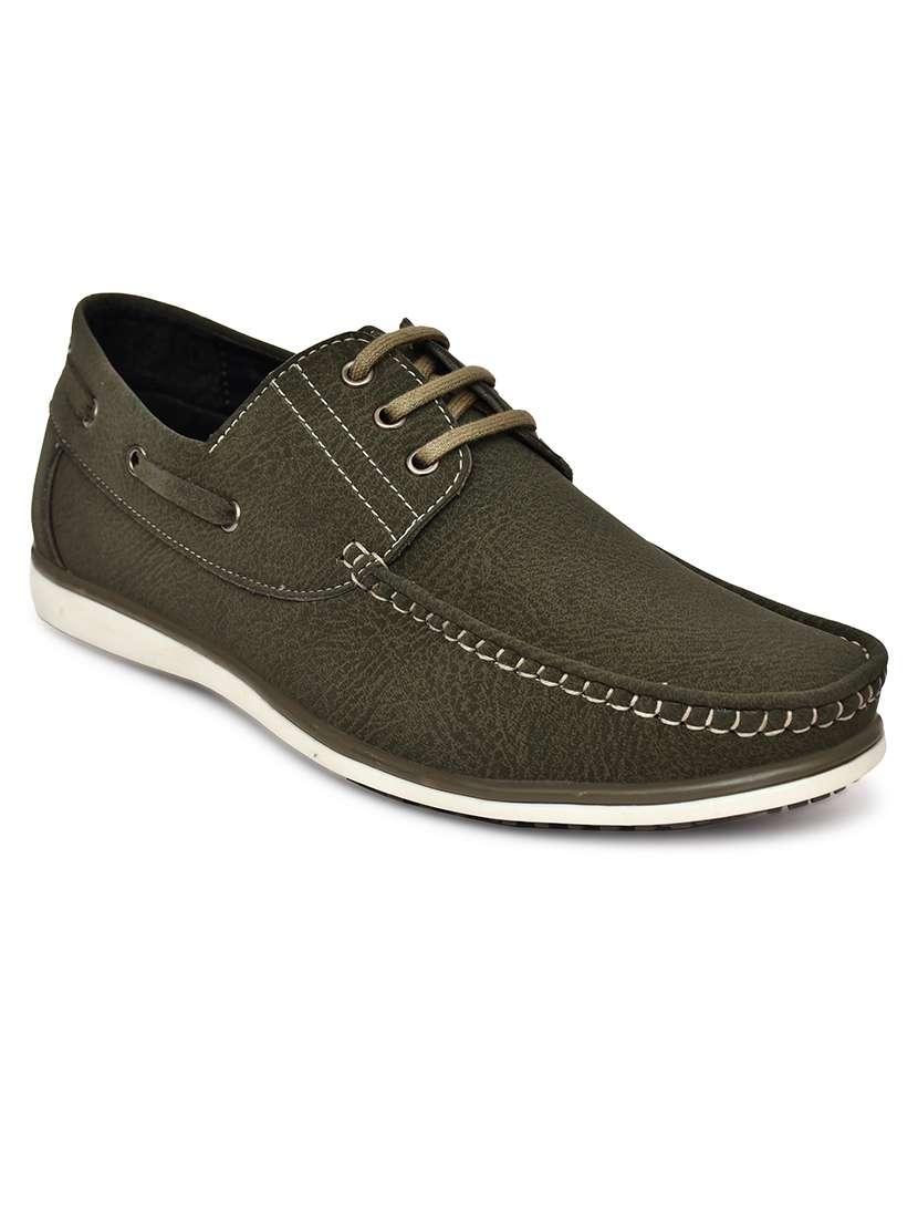 men solid lace up boat shoes - 22549884 -  Standard Image - 2
